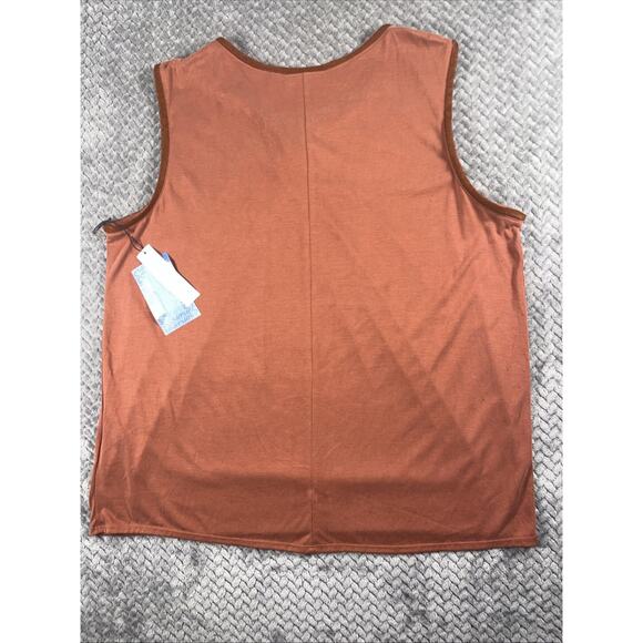 Simply Vera Vera Wang Rusty Copper Scooped Neck Sleeveless Top Size XL NWT - Picture 5 of 5
